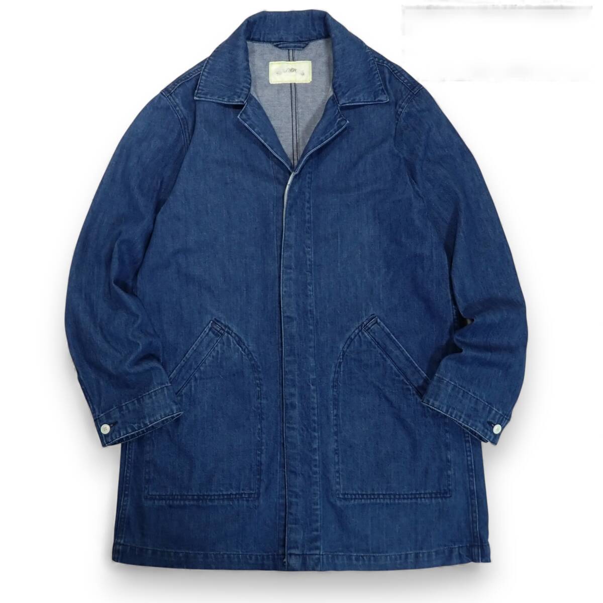 良好 WORLD WORKERS デニム ショップコート L●エンジニアコート カバーオールジャケット ワーク BIG JHON●洗濯プレス済●古着7178拍卖