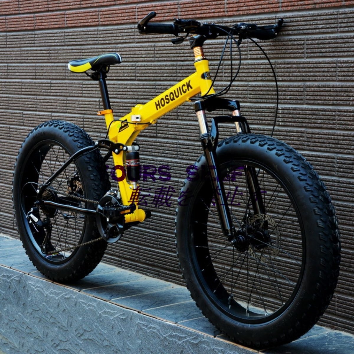 マウンテンバイク20/24/26インチファットタイヤマウンテントレイルバイク、デュアルサスペンション、成人男性、女性、メカニカルディスクブ拍卖