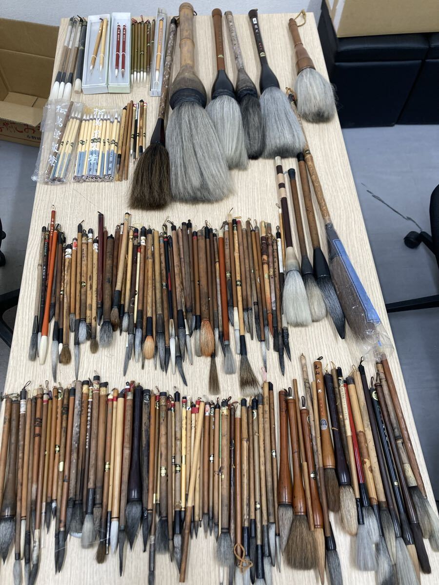 【書道家整理品】 中国筆 古筆 和筆 書道筆 毛筆 書道具 小筆 筆大量 ★未使用筆有り 高級筆大量拍卖