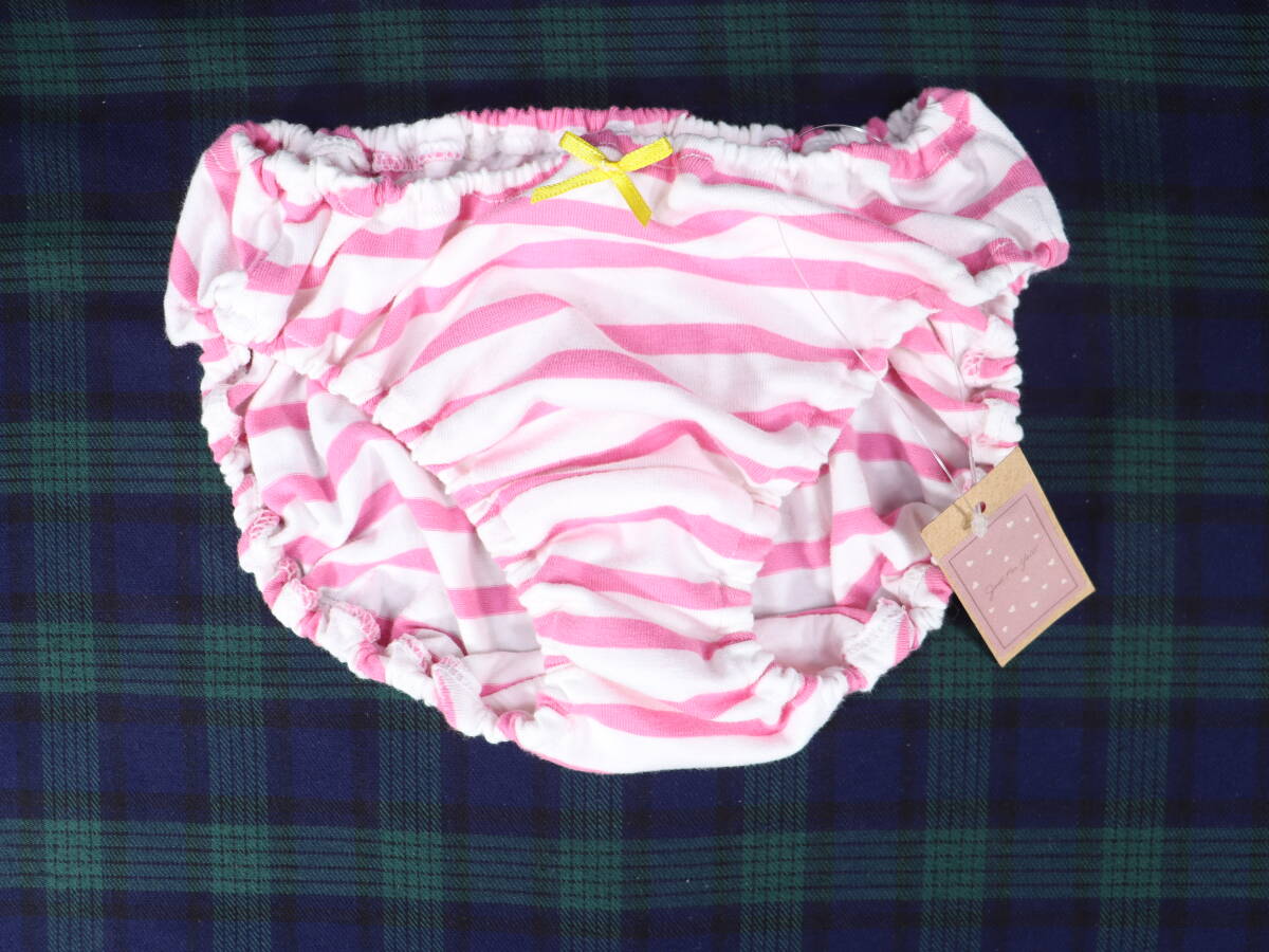 PG0051 昭和レトロ インゴムショーツ XLサイズ ライトピンクボーダー柄 2WAY伸縮 ベア天竺 綿混素材拍卖