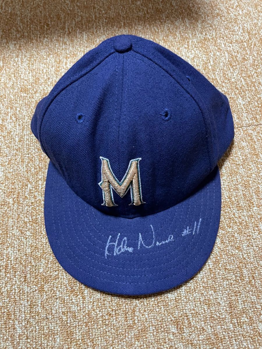 野茂英雄 実使用 直筆サイン キャップ ミルウォーキー・ブリュワーズ 試合実使用 帽子 証明書有り 拍卖