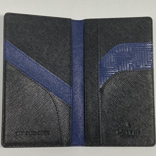 LANVIN ランバン ANA SUPER FLYERS スーパーフライヤーズ 手帳カバー PVC ブラック 黒 ファッション拍卖
