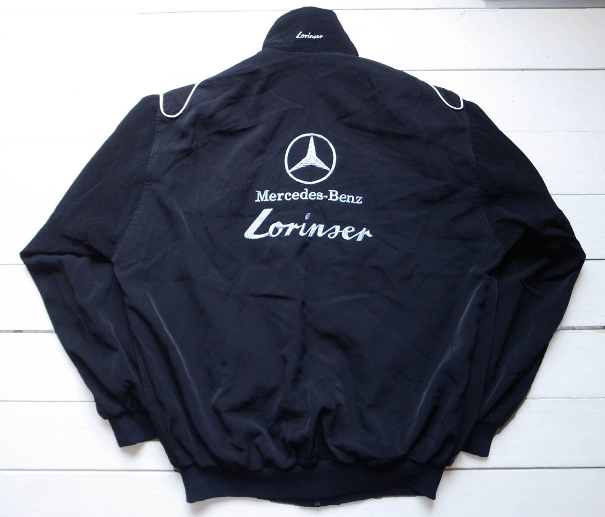 90s / Mercedes-Benz / Lorinser 総刺繍 レーシングジャケット/スタッフジャンバー L 黒 メルセデスベンツ ロレンザー 拍卖
