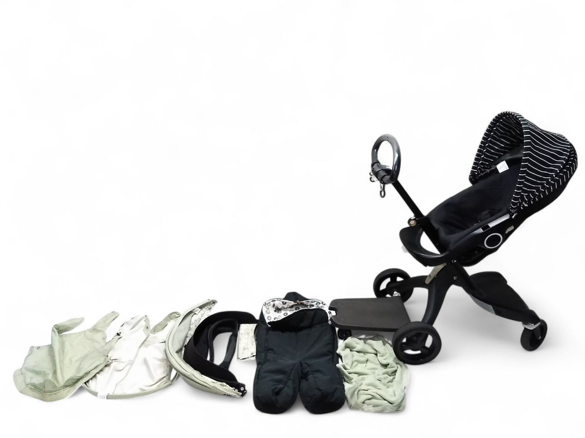★STOKKE ストッケ エクスプローリー Xplory ベビーカー バギー4輪 対面背面対応 ボード付 1019-301E ♪※★拍卖