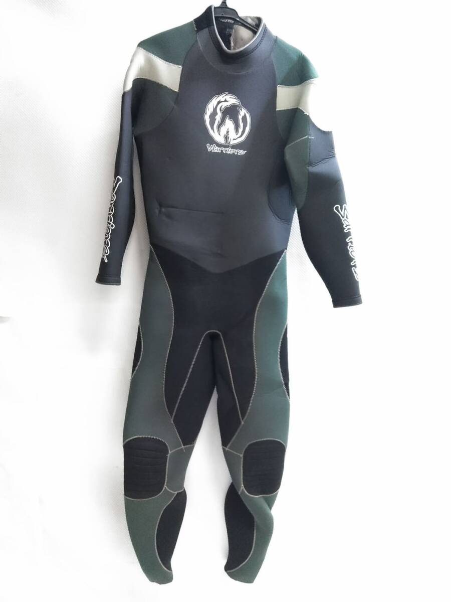 ◇WAVE WARRIORS ウエットスーツ セミドライ 5mm 裏起毛 総丈139cm MLサイズ相当 1027-31G @100◇拍卖