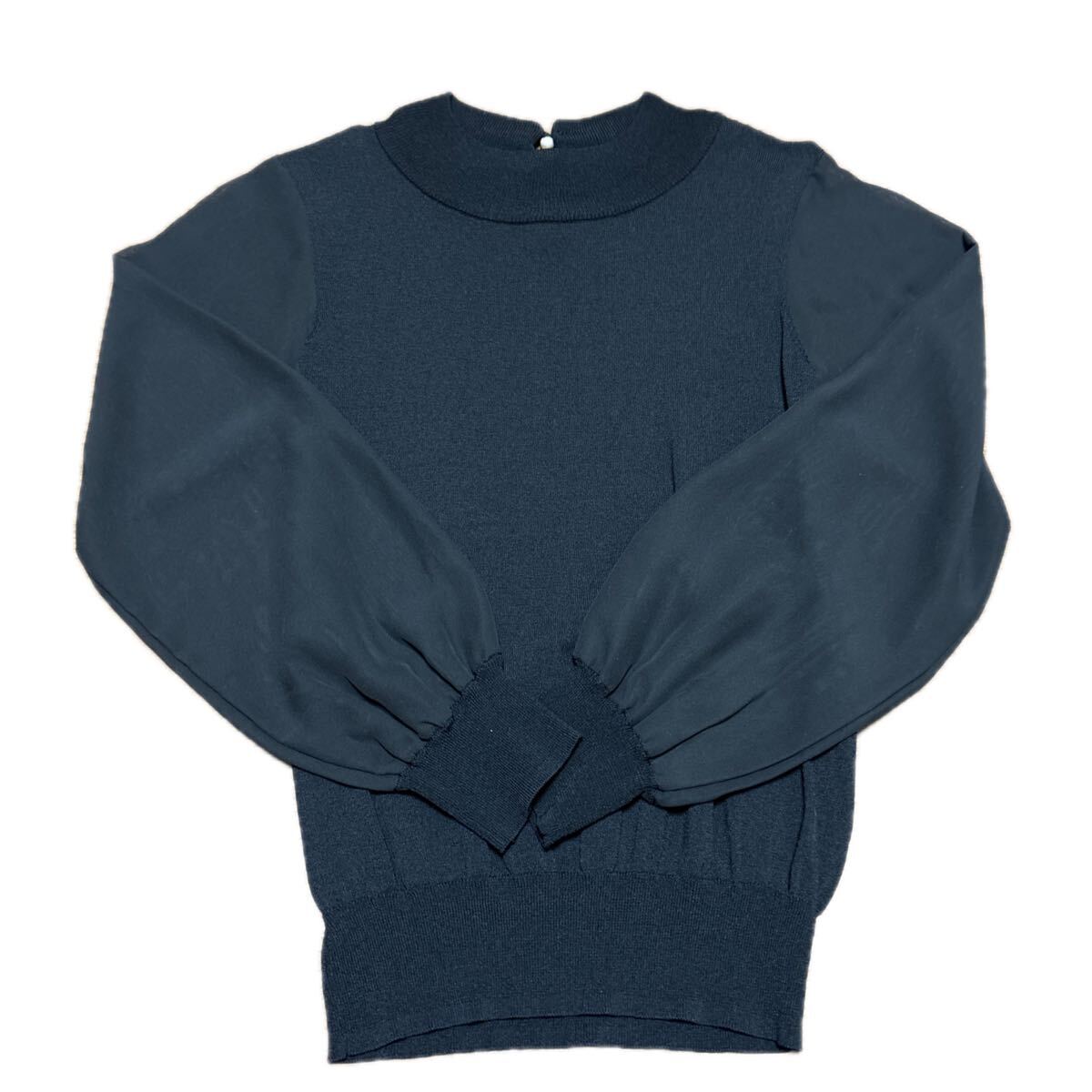 美品 ships シースルー ニット ブラック拍卖