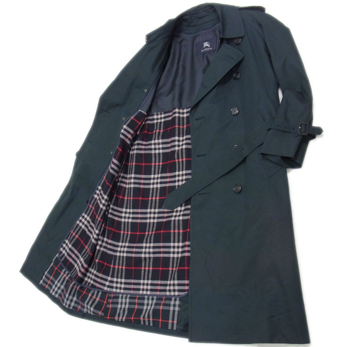 美品◇BURBERRY LONDON ライナー付 トレンチコート 裏チェック バーバリーロンドン 本格 メンズ 美シルエット 1円スタート拍卖