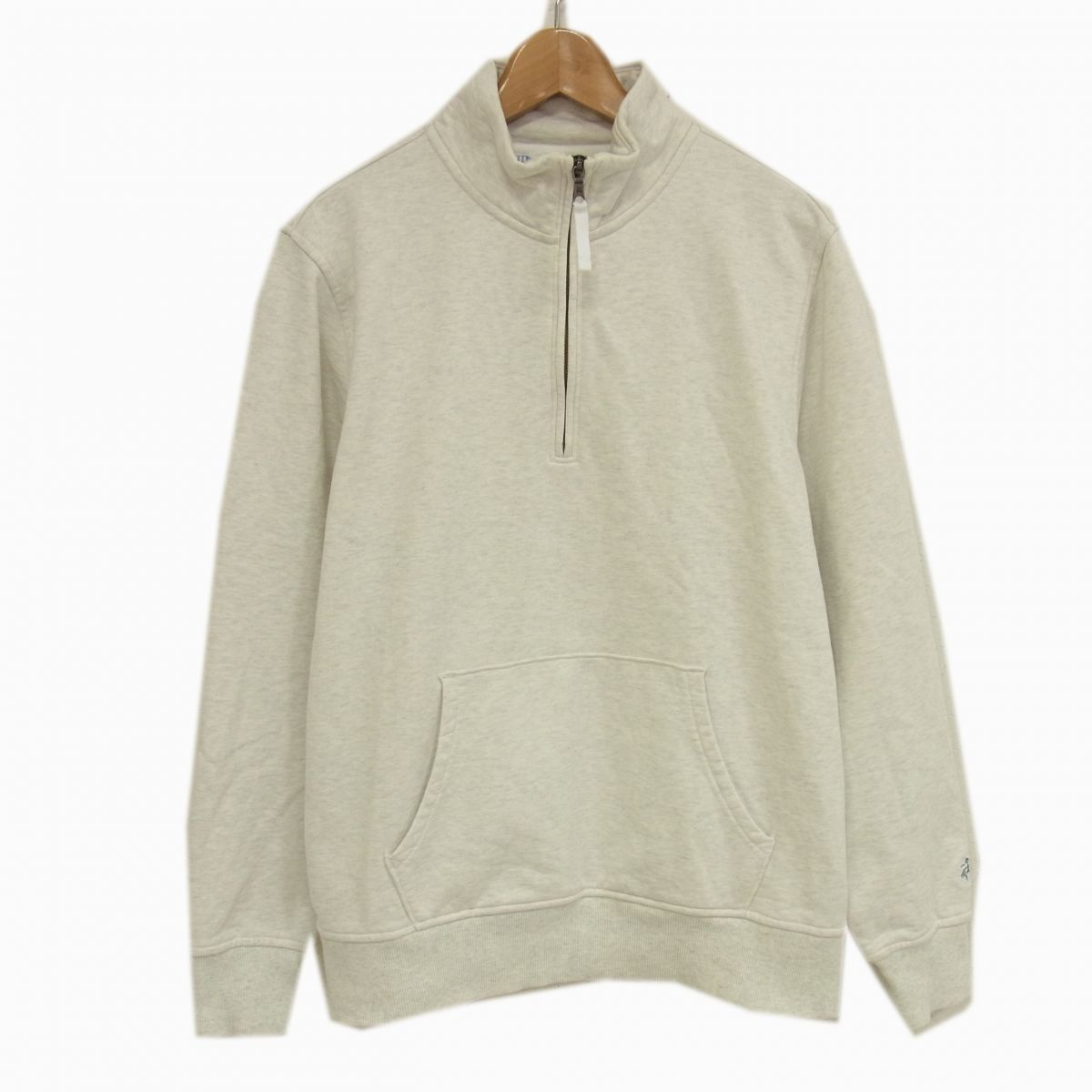 ◇Brooks Brothers ハーフジップ スウェット カンガルーポケット 杢グレー ブルックスブラザーズ メンズ アウトドア ゴルフ 1円スタート拍卖