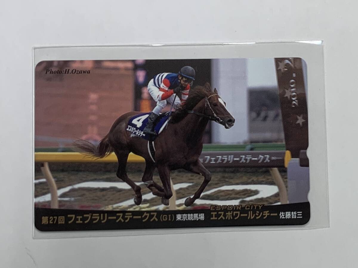 【エスポワールシチー】未使用50度数テレホンカード 第27回フェブラリーステークス ESPOIR CITY 佐藤哲三 テレカ 2010年拍卖