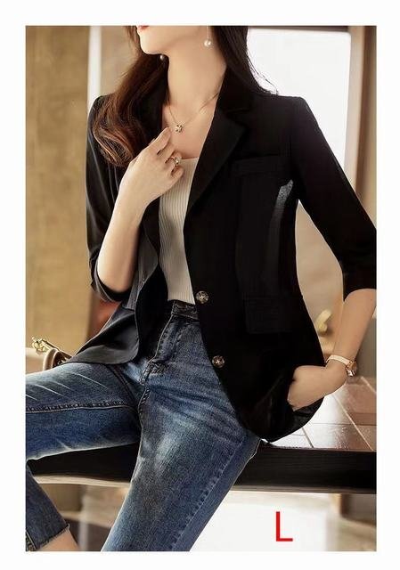 テーラードジャケットレディース 七分袖ガウン 黒 ブレザーコート 薄手スーツ シースルー ビーチウェア 透ける フェミニンブラックl拍卖