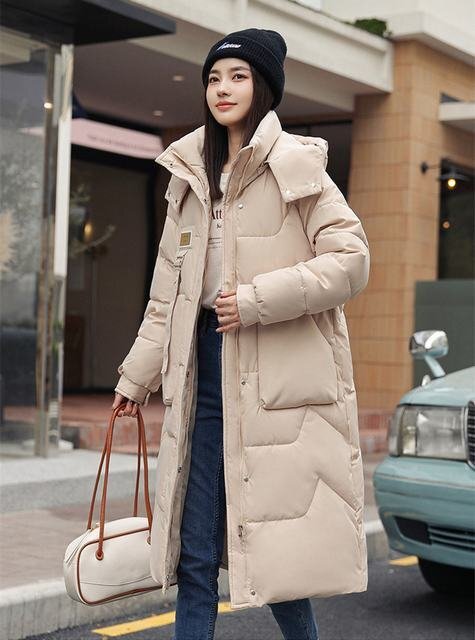 ベンチコート ダウンコート レディース ロングコート 中綿コート ロング丈 軽い 秋冬 厚手 アウター 防寒 暖かい ベージュ M拍卖