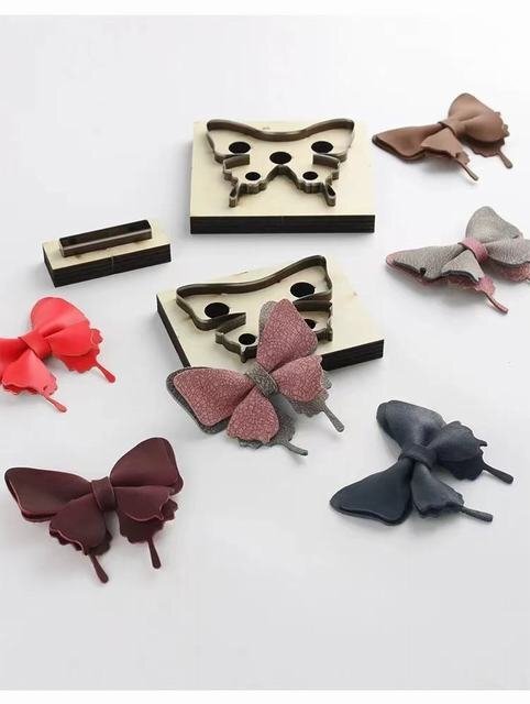 レザークラフト 抜き型 蝶 型 DIY 革抜き型 打ち抜き リボン ハンドメイド拍卖