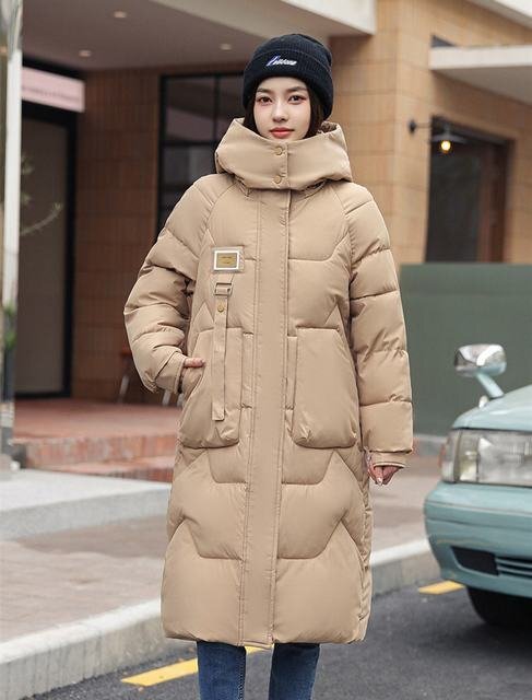 ベンチコート ダウンコート レディース ロングコート 中綿コート ロング丈 軽い 秋冬 厚手 アウター 防寒 暖かい カーキ L拍卖