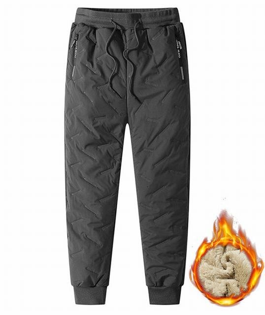 暖かい エコ ジョガーパンツ 中綿パンツ 暖防寒 メンズ ズボン スリム 細身 ゴルフウェア ゴルフパンツ キャンプ 釣り グレー L拍卖