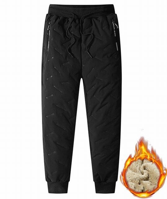 暖かい エコ ジョガーパンツ 中綿パンツ 暖防寒 メンズ ズボン スリム 細身 ゴルフウェア ゴルフパンツ キャンプ 釣り ブラック L拍卖