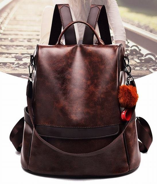 リュックサック デイパック レディース バッグ 大容量 チャック A4サイズ iPad ファスナー付き pu革 バックパック 防水 コーヒー拍卖