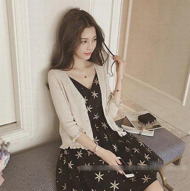 レディース 春秋 薄手 レションニットカーディガン 白フレア 七分袖ガウン 紫外線カット 冷房対策 ホワイトM拍卖