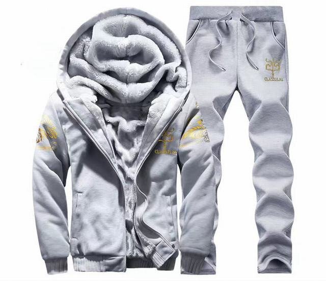 メンズ 上下セット ジャージ 裏起毛 普段着 冬 防寒 グレー XL拍卖