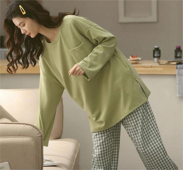 パジャマ セットアップ レディース ルームウェア ゆったり 部屋着 長袖秋冬 上下セット 可愛い 寝巻き A03 2XL拍卖