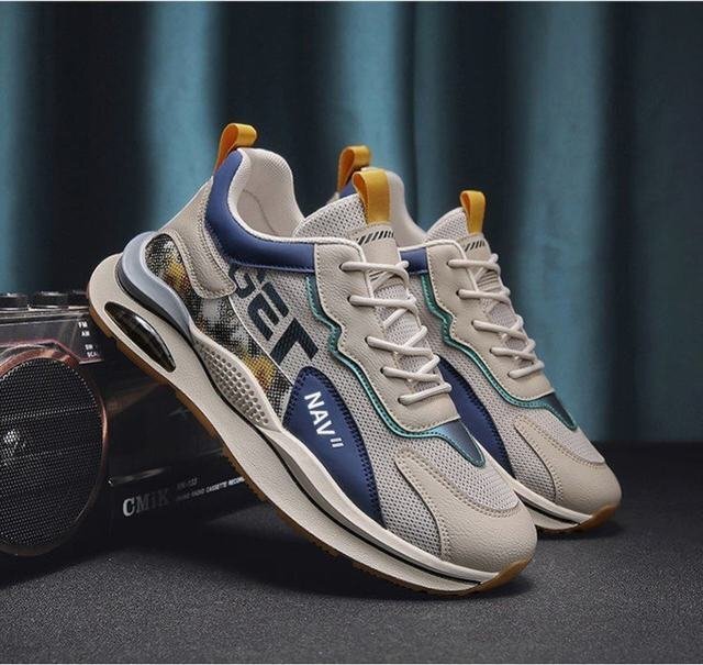 スニーカー メンズ メンズシューズ メンズスニーカー ランニングシューズ 運動靴 男性靴 通気性 四季兼用 歩きやすい ベージュ25cm拍卖