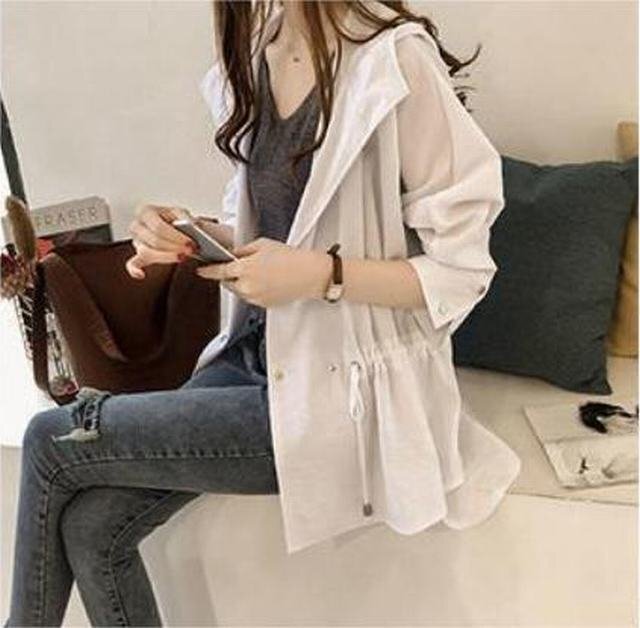 トレンチコート レディース 秋 冬 マウンテンパーカー ブルゾン 春 夏 アウター ウインドブレーカー A01 2XL拍卖