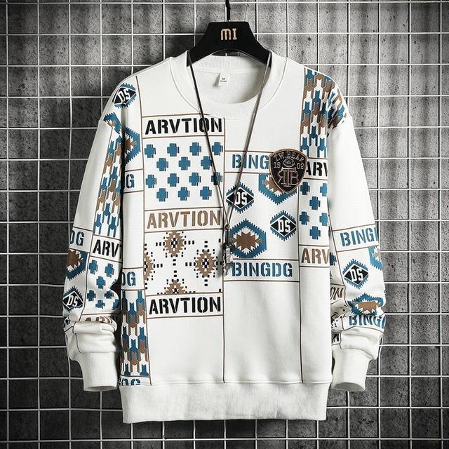 トレーナー メンズ トップス おしゃれ スウェット プルオーバー ユニセックスプリント ロゴ 春秋服20代 30代 40代 ホワイト2XL拍卖