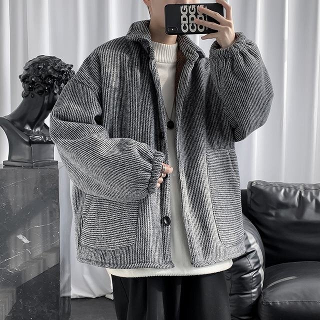 コーデュロイ アウター 防寒 あったか 暖かい 秋冬 中綿コート メンズ 中綿ジャケット 裏起毛 ブルゾン 冬アウター L拍卖