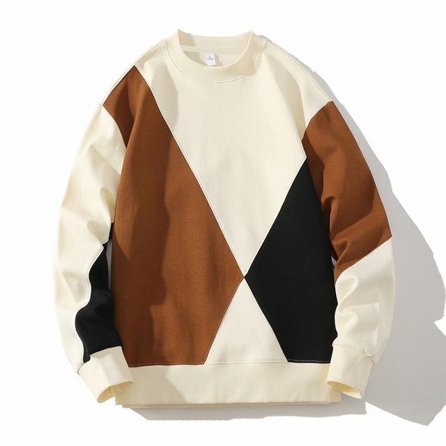 スウェット トレーナー パーカー メンズ クルーネック カジュアル 秋春服 スポーツ ユニセックス シンプル カーキ L拍卖