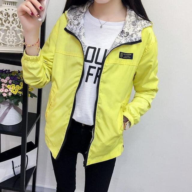 両面着 マウンテンパーカー レディース 春 秋 日焼け止め フード付 ウィンドブレーカー 長袖 ブルゾン A04 M拍卖