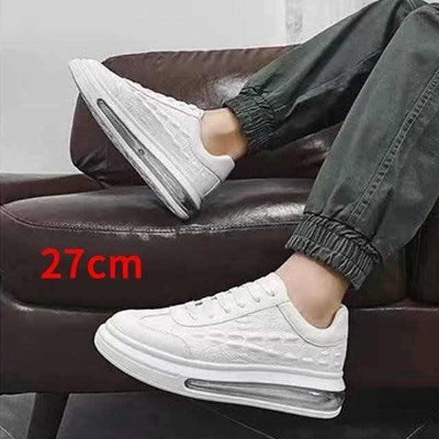 スニーカー シューズ メンズ メンズスニーカー スケボーシューズ エアースニーカー スポーツ 撥水 ホワイト 27cm拍卖