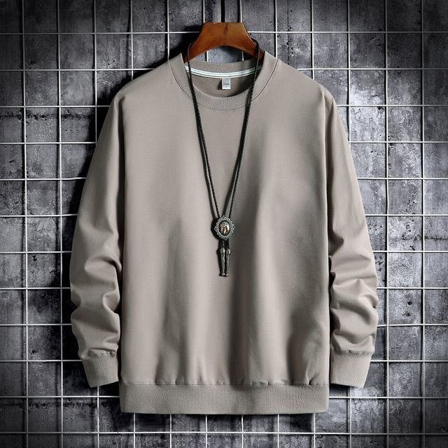 メンズトレーナー メンズ パーカー 長袖 ファッション トップス フィットネス 肌着 吸汗 通気性 無地 春秋用 セール mens カーキ L拍卖