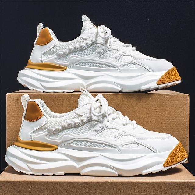 スニーカー ランニングシューズ メンズ メンズシューズ メッシュ スポーツ 運動靴 履き心地 歩きやすい 厚底 ホワイト 26cm拍卖