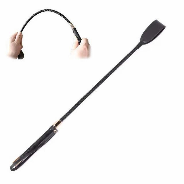 乗馬用 短鞭 ジョッキームチ PUレザー 60cm 滑り止め 鞭 リストループ付き拍卖