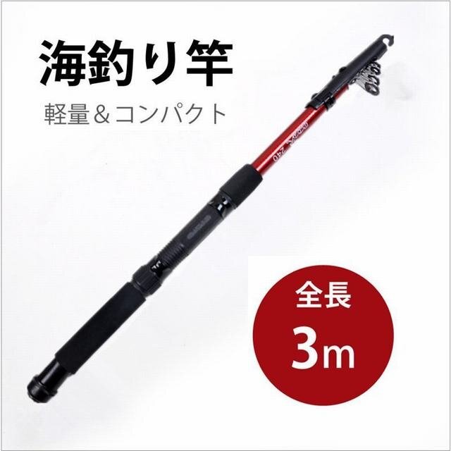 3m ルアーロッド 釣り竿 淡水釣り 海釣り 海 船 コンパクトロッド拍卖