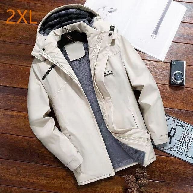 メンズ マウンテンジャケット ブルゾン 裏起毛 ジップアップパーカー マウンテンパーカー アウトドアクライミング 2XLサイズ拍卖