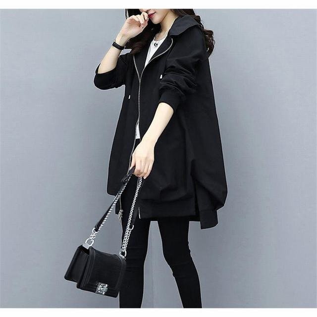 裏地付 ロングコート レディース ジャケット 春 秋 長袖 フード付 ミリタリーコート 防寒 マウンテン ブラック M拍卖