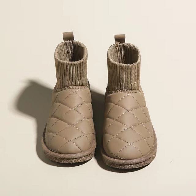 スノーブーツ スノーシューズ レディース ボアシューズ ムートンブーツ ショートブーツ 保温 防寒靴 アウトドア靴 短靴 カーキ 23cm拍卖