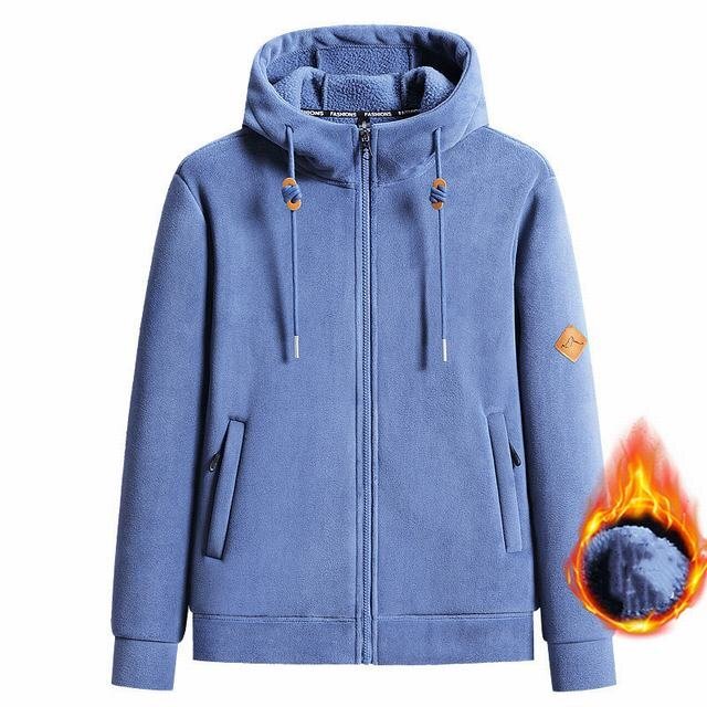 パーカー ジャケット メンズ レディース 無地 厚手 男女兼用 お洒落 アウター 秋服 冬服 カジュアル ファッション ブルー L拍卖