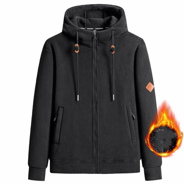 パーカー ジャケット メンズ レディース 無地 厚手 男女兼用 お洒落 アウター 秋服 冬服 カジュアル ファッション ブラック M拍卖