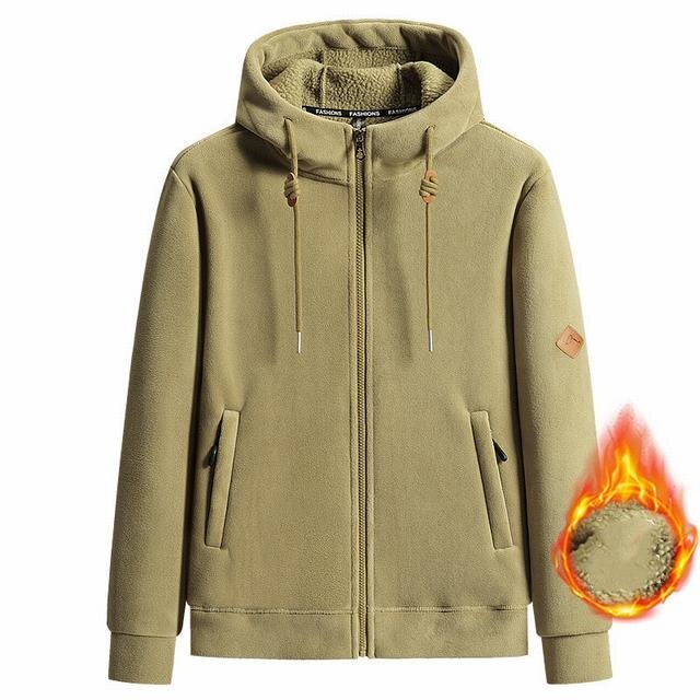 パーカー ジャケット メンズ レディース 無地 厚手 男女兼用 お洒落 アウター 秋服 冬服 カジュアル ファッション イエロー XL拍卖