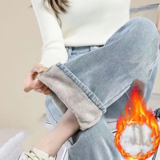 デニムパンツ レディース 裏起毛 ジーンズ ゆったり 厚手 ジーパン 防寒 暖かい ワイドパンツ デニム オシャレ 冬 ライトブルー M拍卖