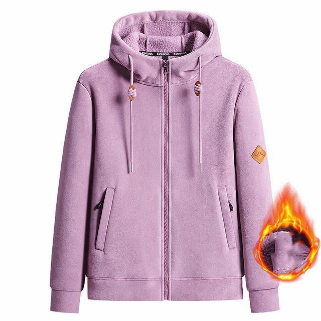 パーカー ジャケット メンズ レディース 無地 厚手 男女兼用 お洒落 アウター 秋服 冬服 カジュアル ファッション 紫 XL拍卖