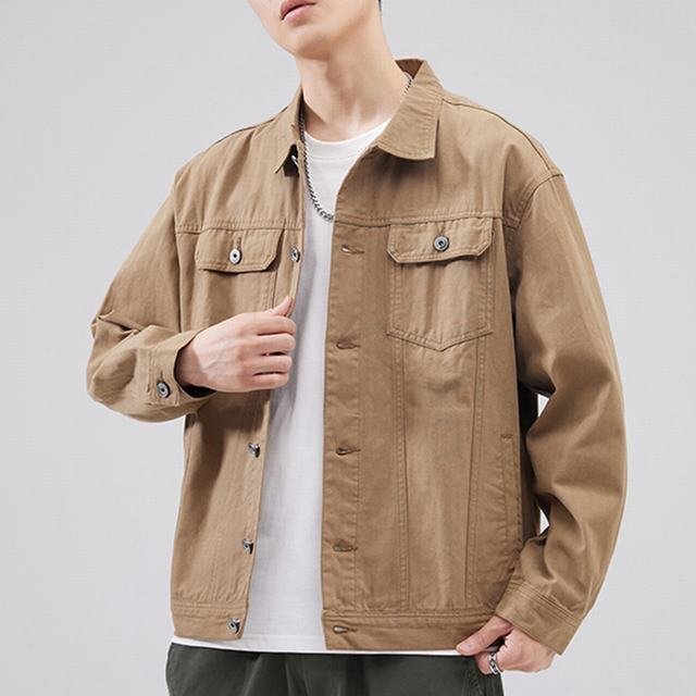 メンズカバーオール アウター メンズ ブルゾン シャツジャケット 秋春服 ファッション 新作 カジュアル ワークシャツ 2XL拍卖