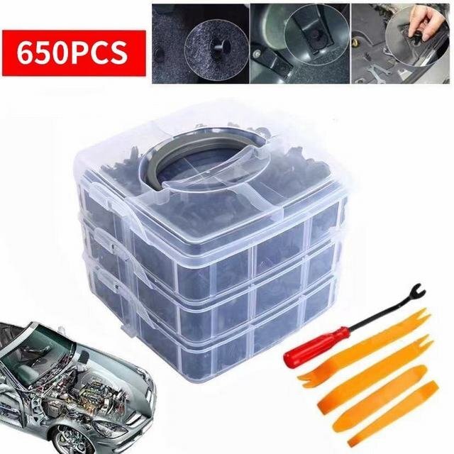 プラスチックリベット トリムクリップ バンパークリップ 650点セット拍卖