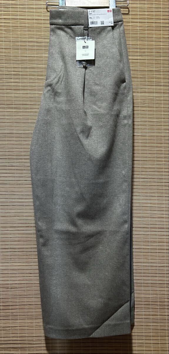 未使用2023AWユニクロ コントワーデコトニエ ブラッシュドジャージータックワイドパンツ 32ベージュ XXLサイズ UNIQLO拍卖