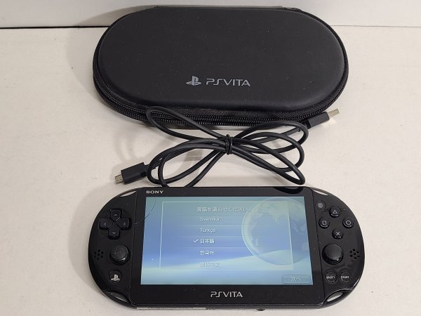 ☆ PSVita ☆ プレイステーション VITA PCH-2000 ブラック 動作品 本体 USBケーブル ケース 付属 Playstation Vita SONY B83拍卖