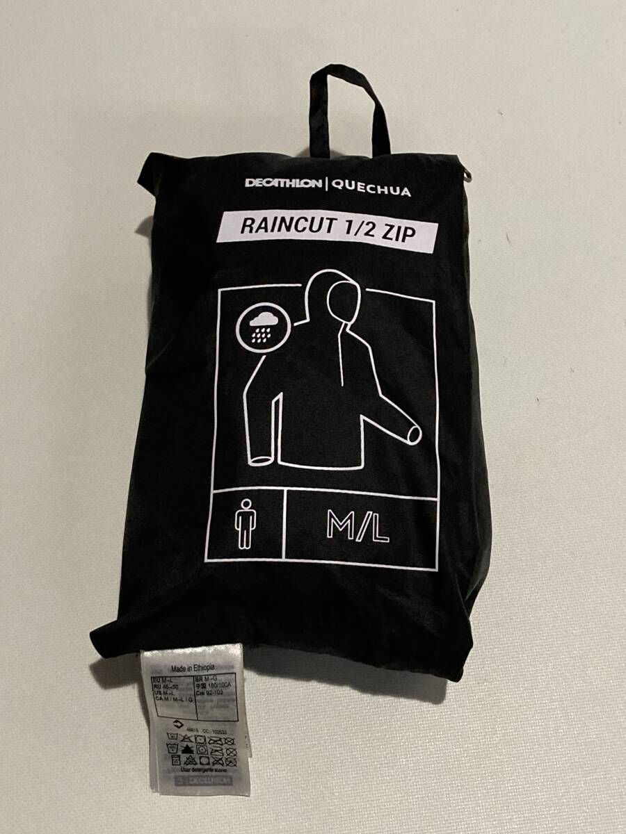 デカトロン(DECATHLON)ケシュア(QUECHUA)「RAINCUT 1/2 ZIP」ハーフジップ レインジャケット M/L拍卖