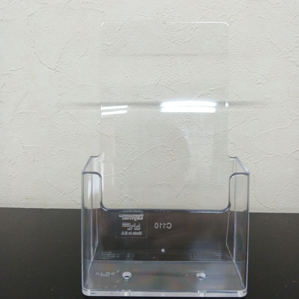 ★【中古品】カタログスタンド(カタログホルダー、パンフレットスタンド) クリア(透明) A4三つ折り 卓上タイプ 30個セット拍卖