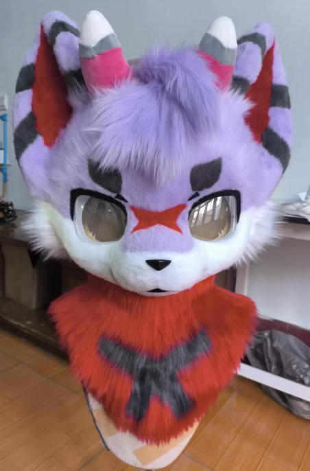 ★着ぐるみヘッド 犬 NO.407 パープル 全頭ヘッド ケモノ ファースーツ ぬいぐるみ コスプレ コスチューム kigurumi 一点物拍卖