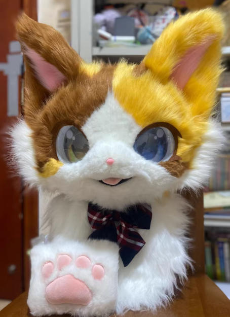 ★ファースーツ 着ぐるみセット NO.281 猫 茶色 ケモノ ファースーツ 全頭ヘッド ぬいぐるみ コスプレ コスチューム 一点物拍卖